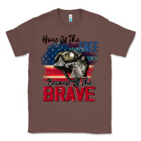 Chestnut Home of the free because of the brave 4th of july Classic Tee - CowGirlArtShop