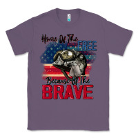 Lavender Home of the free because of the brave 4th of july Classic Tee - CowGirlArtShop