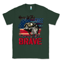 Sports Green Home of the free because of the brave 4th of july Classic Tee - CowGirlArtShop