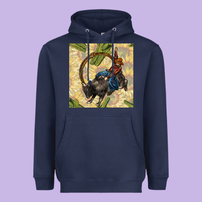 Rodeo Seamless Pattern Heavyweight Hoodie Designed By Bundleandbundleshop
