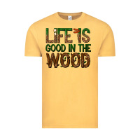 Vintage Mustard life is good in the wood Vintage Tee - texasbilliewilder