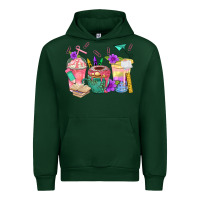 Forest Green School Girl Coffee Cup Bbs Urban Hoodie - BundleAndBundleShop