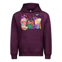 Mauve Wine School Girl Coffee Cup Bbs Urban Hoodie - BundleAndBundleShop