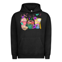Pigment Black School Girl Coffee Cup Bbs Urban Hoodie - BundleAndBundleShop