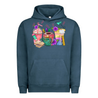 Pigment Midnight Navy School Girl Coffee Cup Bbs Urban Hoodie - BundleAndBundleShop
