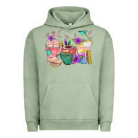 Pigment Oil Green School Girl Coffee Cup Bbs Urban Hoodie - BundleAndBundleShop
