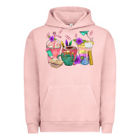 Pigment Salmon School Girl Coffee Cup Bbs Urban Hoodie - BundleAndBundleShop