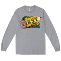 Heather Grey first grade dude Long Sleeve Tee - RanaPortraitStore