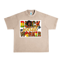 French Oak black social worker Urban Heavy Tee - texasbilliewilder