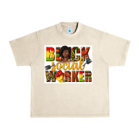 Sandshell black social worker Urban Heavy Tee - texasbilliewilder