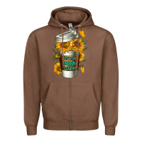 Chestnut Mama Needs Coffee Cup Zipper Hoodie - FaDigitalArtStudio