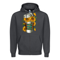 Smoke Mama Needs Coffee Cup Zipper Hoodie - FaDigitalArtStudio