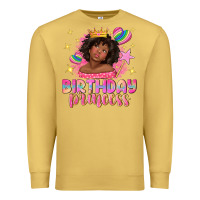 Antique Gold birthday princess with afro girl Premium Sweatshirt - NancyCooperArtShop