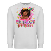 Dove Grey birthday princess with afro girl Premium Sweatshirt - NancyCooperArtShop