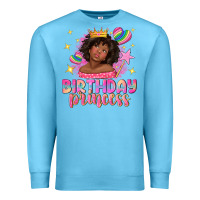 Ocean Blue birthday princess with afro girl Premium Sweatshirt - NancyCooperArtShop