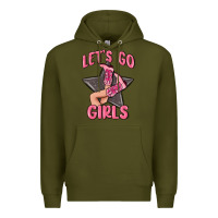 Lets Go Girls Cowgirl Boots Star Premium Hoodie | Teevron