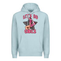 Blue Mist lets go girls cowgirl boots star Premium Hoodie - MaliasSmallBusiness