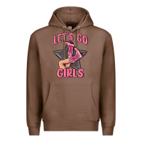 Chestnut lets go girls cowgirl boots star Premium Hoodie - MaliasSmallBusiness