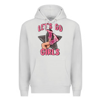 Dove Grey lets go girls cowgirl boots star Premium Hoodie - MaliasSmallBusiness
