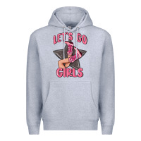 Heather Grey lets go girls cowgirl boots star Premium Hoodie - MaliasSmallBusiness