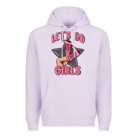 Lilac lets go girls cowgirl boots star Premium Hoodie - MaliasSmallBusiness