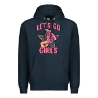 Navy lets go girls cowgirl boots star Premium Hoodie - MaliasSmallBusiness
