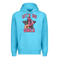 Ocean Blue lets go girls cowgirl boots star Premium Hoodie - MaliasSmallBusiness