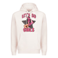 Pale Pink lets go girls cowgirl boots star Premium Hoodie - MaliasSmallBusiness