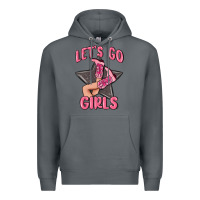 Rock lets go girls cowgirl boots star Premium Hoodie - MaliasSmallBusiness