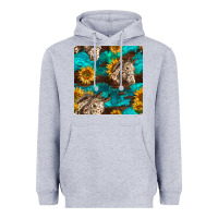 Heather Grey appaloosa horses and sunflowers seamless pattern Heavyweight Hoodie - BundleAndBundleShop