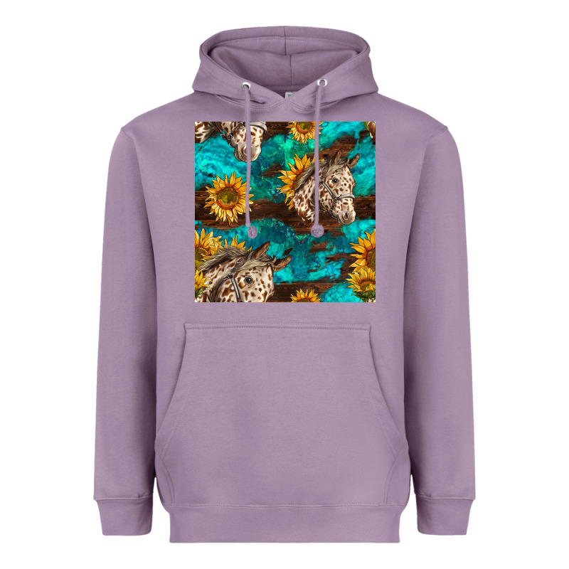 Appaloosa Horses And Sunflowers Seamless Pattern Heavyweight Hoodie by BundleAndBundleShop | Teevron