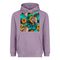 Lavender appaloosa horses and sunflowers seamless pattern Heavyweight Hoodie - BundleAndBundleShop