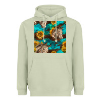 Matcha appaloosa horses and sunflowers seamless pattern Heavyweight Hoodie - BundleAndBundleShop