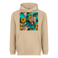 Mushroom appaloosa horses and sunflowers seamless pattern Heavyweight Hoodie - BundleAndBundleShop