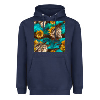 Navy appaloosa horses and sunflowers seamless pattern Heavyweight Hoodie - BundleAndBundleShop
