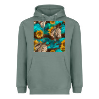Sage appaloosa horses and sunflowers seamless pattern Heavyweight Hoodie - BundleAndBundleShop