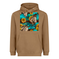 Toasted Coconut appaloosa horses and sunflowers seamless pattern Heavyweight Hoodie - BundleAndBundleShop