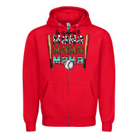 Red baseball mama mama mama Zipper Hoodie - CowhideDigitalArt