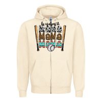 Sandshell baseball mama mama mama Zipper Hoodie - CowhideDigitalArt