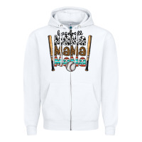 White baseball mama mama mama Zipper Hoodie - CowhideDigitalArt