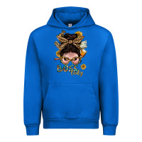 Cobalt Western Messy Bun Boss Lady With Money Urban Hoodie - BundleAndBundleShop