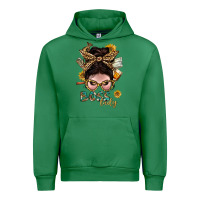 Emerald Western Messy Bun Boss Lady With Money Urban Hoodie - BundleAndBundleShop