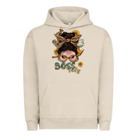 Pigment French Oak Western Messy Bun Boss Lady With Money Urban Hoodie - BundleAndBundleShop