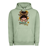 Pigment Oil Green Western Messy Bun Boss Lady With Money Urban Hoodie - BundleAndBundleShop