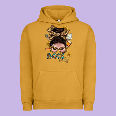 Western Messy Bun Boss Lady With Money Urban Hoodie Designed By Bundleandbundleshop