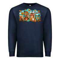 Navy thanksgiving coffee Premium Sweatshirt - Jasminsmagicworld