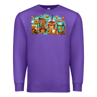 Purple thanksgiving coffee Premium Sweatshirt - Jasminsmagicworld