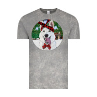 Cloud Rock Christmas White Shepherd With Cowhide Vintage Tee - RanaPortraitStore