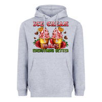 Heather Grey ice cream makes everything better Heavyweight Hoodie - AdoDesignShop