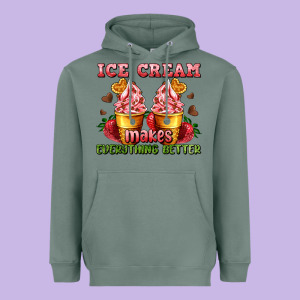 Ice Cream Makes Everything Better Heavyweight Hoodie Designed By Adodesignshop